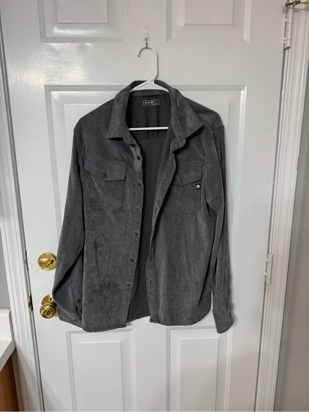 Hi-Tec Men's Dark Gray Suede Shirt Jacket